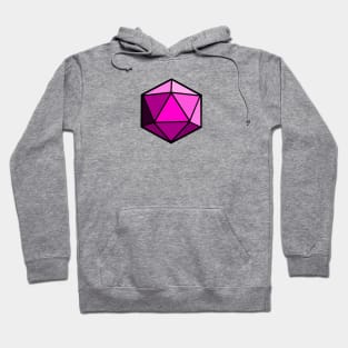 D20 Polyhedral Dice - Pink Hoodie